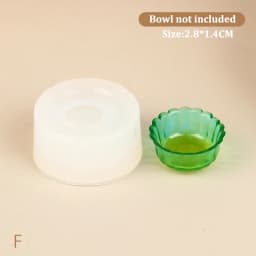Mini Mold 1:12 Dollhouse Miniature Bowl Dish Plate Tableware DIY Drop UV Glue Silicone Mold Doll House Home Decor(Only Mold)