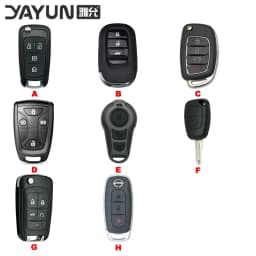 AUTOKEY YAYUN capa de chave de substituição com 2/3/4/5 botões, adequada para diversos modelos de carros