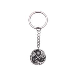 EUEAVAN Retro Mysterious 24 Runes Keychain Norse Viking Jewelry Courage Charm Letter Amulet Keyring for Women Men Accessories