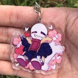 Anime Cosplay Accessories Undertale Sans Flowey Papyrus Asriel Keychain Game Key Chain Pendant Cartoon Badge Christmas Gifts