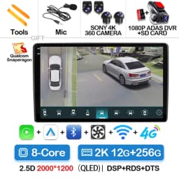 Android 16 Car Radio For Fiat Ducato 3 2006 - 2022 Carplay Auto Multimedia Stereo Player GPS Navi BT 360 Camera 4G WIFI QLED DSP