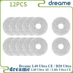 Dreame L40 Ultra AE / L40 Ultra CE / L10s Ultra CE / D20 Ultra Parts, Main Brush, Edge Brush, Cloth, Dust Bag, Filter Screen