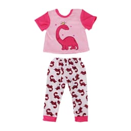 Cute Doll Pattern Pajamas for18inch doll&43 cm Reborn doll Flannel Homewear Set with Cartoon Design, Cozy Sleepwear Loungewear