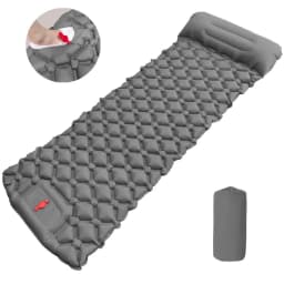 Outdoor Camping Inflatable Mattress Sleeping Pad With Pillows Ultralight Air Mat Built In Inflator Pump Hiking