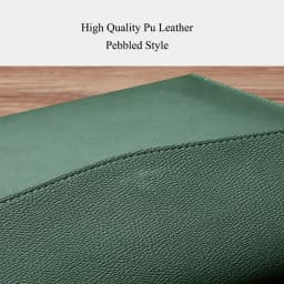 A4 File Folder PU Leather Document Holder Waterproof Portfolio Envelope Folder Case Magnetic Button Customized Initials