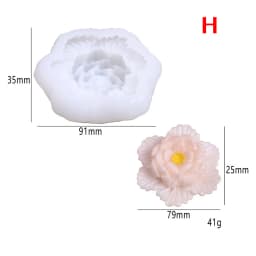 3D Jasmine Rose Flower Silicone Mold DIY Chocolate Cake Decor Pudding Desserts Pastry Baking Tool Soap Fondant Baking Mould