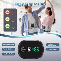 Inflatable Red Light Heating Waist Massager,Electric Lumbar  Protect Brace,Vibration Massage Belt,Back Airbag Support Relax Care