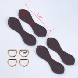 2pcs 4pcs Hand-Stitched DIY Buckle D Genuine Cowhide Leather Bag Straps Clip Connectors Hook Clasp Replacements