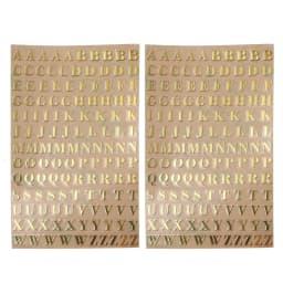 2 Sheets Metal Alphabet Stickers Uppercase Letter Lower Case Letters Stickers Self Adhesive 26 Letters Stickers Wholesale