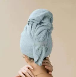 Solid color hair towel Textured dry hair cap bsorbent hair towel wrap for button-down women