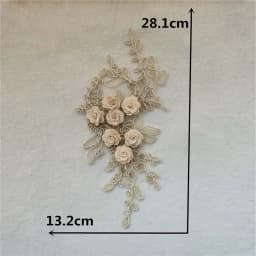 1 piece for sale lace chest decoration 3D three-dimensional flower sequin embroidery DIY clothing craft supplies accessories