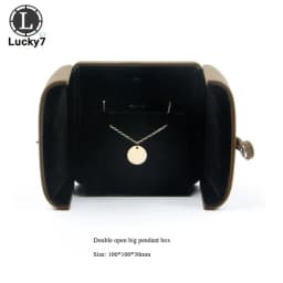 Double Open Button Jewelry Box Valentine's Day Birthday Surprise Gift Ring Pendant Stud Necklace Box Jewelry Boxes and Packaging