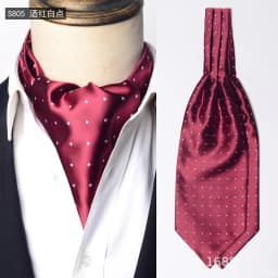 Luxury Mens Vintage Polka Dot Ascot Tie Wedding Formal Cravat Scrunch Self British Gentleman Polyester Paisley Retro Neckties