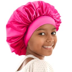 Kids Sleeping Cap Satin Night Sleep Cap Wide Band Elastic Turban Headwear Bonnet Hair Care Cap Infant Bonnet Toddler Hat