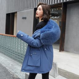 Winter Jacket Coat New Women Parka Clothes Long Coat Wool Liner Hooded Jacket Fur Collar Thick Warm Snow Wear Padded Parka