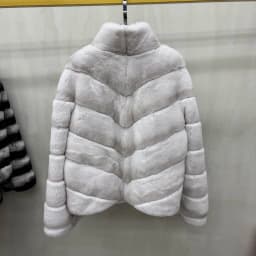 New High Quality Real Natural Rex Rabbit Fur Coat for Women Long Sleeves Luxury Fur Coat Thick Warm Outerwear Female Jackets