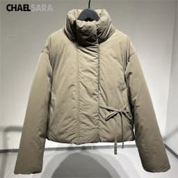 Stand Collar Padded Jacket Women's Casual Long Sleeve Loose Fitting Warm Coats 2026 Autumn Winter Female Outerwear