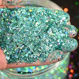 50g Holographic Mixed Hexagon Shape Chunky Irediscent Nail Art Glitter Flakes Laser Sparkly Sequins Slices Nail Art Decoration