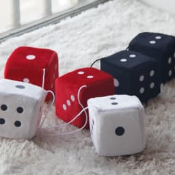 Multicolor Plush Dices Car Hanging Pendant New Year Dice Velvet Dice Model Decoration Rearview Mirrors Styling