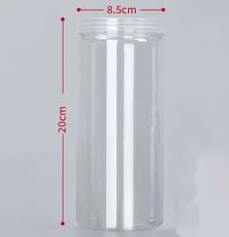 1PC Plastic Packing Bottle PET Clear Empty Seal Bottle Circular Bucket Storage Biscuit Jar Food Grade Sealed Cans Tank Container