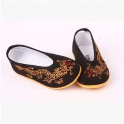 Ancient Chinese Men's Large Size Zipper Cloth Boots Traditional Costume Shoes Hanfu Style Dance Performance Stage Costume