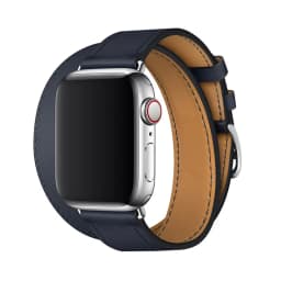 For Apple Watch Band Genuine Swift Leather Strap 8 7 41 45mm Double Tour Bracelet for iWatch Ulta 49mm 6 5 4 3 2 38 42mm 44 40mm