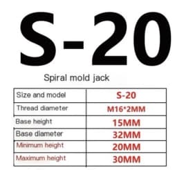 Cylindrical Screw Jack Cone Shape Screw Jack Mold Height Hoist Adjust CNC Milling Injection Machine Cushion Block Manual Adapter