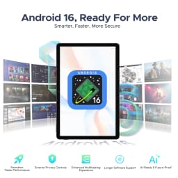 Anyreal U11 Pro VIP Edition Tablet PC, WiFi Version, Android 16, 11 Inch HD IPS 90Hz Display, 30GB RAM(6+24) +256GB ROM, Unisoc T7200 Octa Core, 8580mAh Battery, 13MP+5MP, Dual Speakers, 3.5mm Jack, Face Unlock, Widevine L1, FM & Navigation