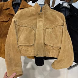 YOLOAgain 2026 Spring Short Suede Bomber Jacket Women Genuine Sheepskin Leather Jacket Ladies