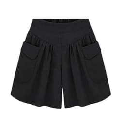 Wide Leg Sports Pants Summer Women Solid Color Elastic Waist Casual Loose Shorts with Pocket Female Shorts Women's