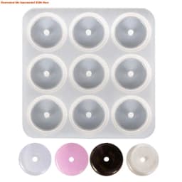 3D Hollow Round Silicone Molds Epoxy Resin Casting Mold DIY Craft Imitation Jade Pendant Mold Handmade Jewelry Tool