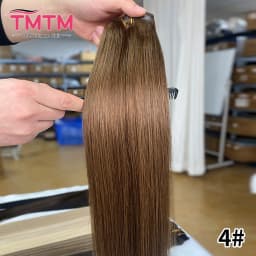 Seamless Pu Clip In Hair Extensions Human Hair 7Pcs Invisible Clip Ins Human Hair Extensions Brown Color 110g Straight Remy Hair