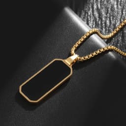 Hot Sale Pendant Smooth Plate Tag Men Retro Necklace Jewelry