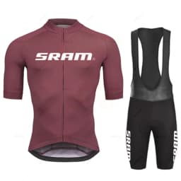 2027 Sram Pro Cycling Jersey Sets Men Bib Shorts Bicycle Short Sleeve Bicicleta Clothing Bike Maillot Ciclismo Hombre Black Sets