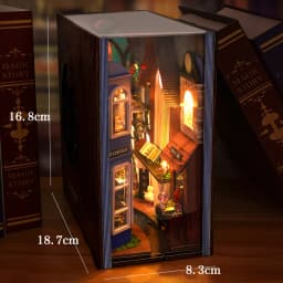 DIY Book Nook Kit Wooden Mini Dollhouse 3D Puzzl Model Building Handmade Bookshelf Insert Home Decor For Xmas Birthday Gifts