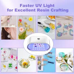 Practical UV Resin Light 96W Duals Sided Quick Cures Lamp with Timer Professional Light Jewelry Making Supplies