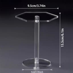 Acrylic Transparent Jewelry Perfume Cosmetics Display Stand Frame Round Diamond Ring Holder Bracket Small Doll Model Organizer