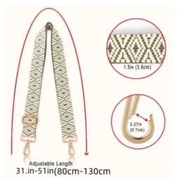 Bohemian Style BSG Strap Tote Wrap Einfach Verstellbarer Breiter Gitarren Gurt Tragbarer Schulter Gurt Multifunktion Aler Handta