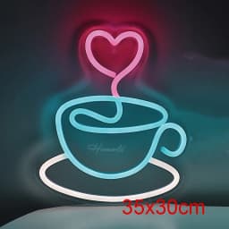 Coffee Neon Sign Custom Coffee Cup LED Neon Light Dimmerable USB Powered Decor Bar Cafe Restaurant Party Window Hanging Gift