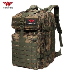 YAKEDA Lightweight Outdoor Mountaineering Backpack 45L Large Capacity Camouflage Bag Load Reducing Air Cushion Strap