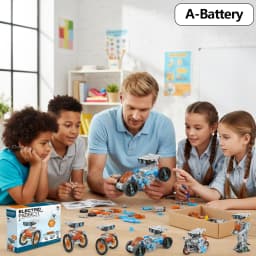 12-in-1 STEM Robot Building Kit Toys DIY Engineering Construction Set Educational Science Experiment Gift for Kids Teens