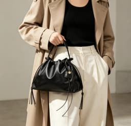 S 2026 Handbags Commuting Shoulder Bags Large Capacity Tote Bags Fashionable and Simple Drawstring Bags Popular birthday gift