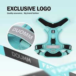 No Pull Dog Harness with AirTag Holder, Handle & Front Clip- Adjustable Reflective Soft Padded Dog Harness Vest for Walking, Tra