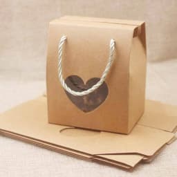 10PC DIY Handmade Paper Gifts Package Box with Window Thank You Paper Hanger Box for Candy Wedding Favors Wrapping Package