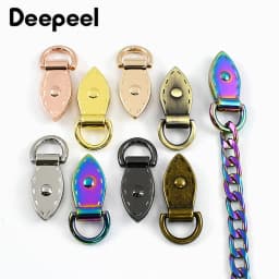 4/10Pcs Metal Side Clip Buckle Bag Chain Connector Hanger Hook Leaf D Ring Keyring Clasp Handbag Strap Decor Craft Accessories