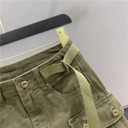 2024 New Fashion Three Dimensional Strap Pocket Wash High Tooling Denim Skirt Women Y2K Summer Vintage Casual Joker A Skirt