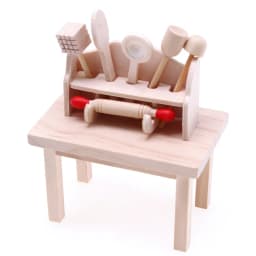 1:12 Dollhouse Miniatures Mini Kitchen Tableware Wooden Knife And Fork Metal Pot Set Doll House Toys Decor Accessories