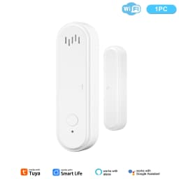 Tuya WiFi Door Window Sensor 80dB Sound WiFi Security Alarm Door Open Closed Detectors APP Remote Control Support Arm and Disarm