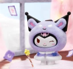 NEW Original Little Cape Series Blind Box Kuromi Kt Flocked Keychain Face Changing Fashion Toy Bag Charm Cute Christmas Gift