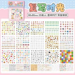 25sheets Kawaii mini cartoon pattern die-cutting sticker book DIY scrapbook diary album cute nail stickers stationery stickers